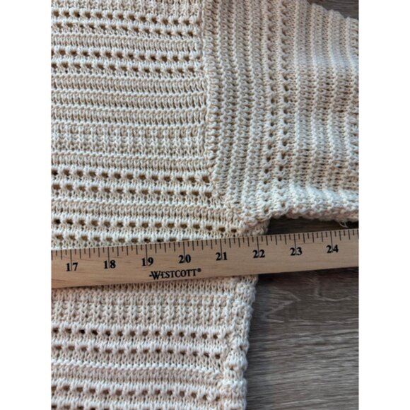 Sandro Paris Mens L Openwork Knit Cotton Sweater Designer Luxury Menswear - Picture 9 of 11